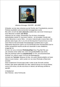 Nachruf Johannes Schwaiger 2025