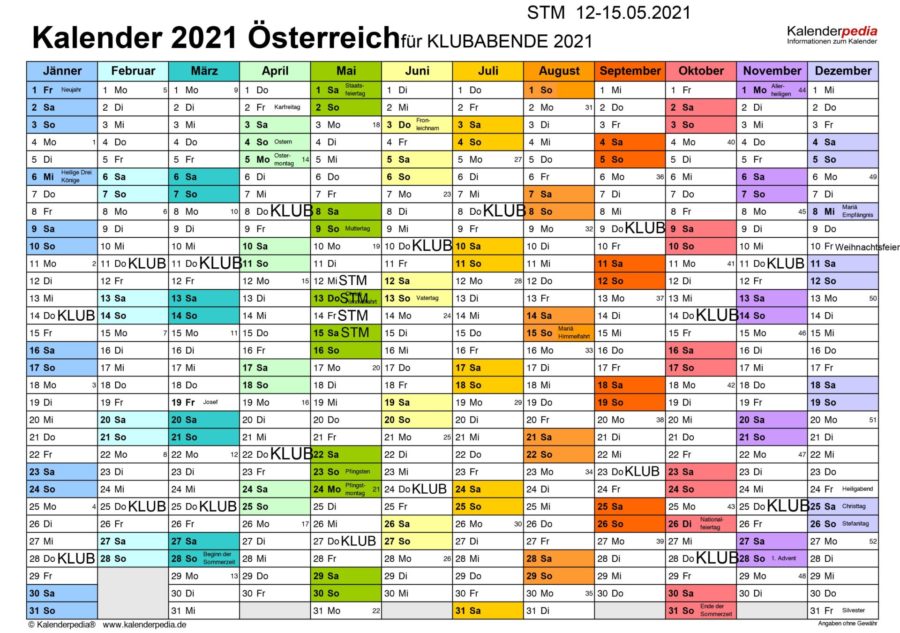 Filmklub Kalender 2021